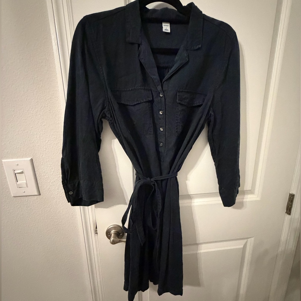 Old Navy Dark Grey Shirt Dress Size L